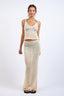 Sky to Moon - Knit Tie Strap Top & Maxi Skirt Cover Up Set