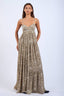 Sky to Moon - Khaki Floral Open Back Maxi Dress