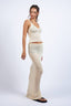 Sky to Moon - Knit Tie Strap Top & Maxi Skirt Cover Up Set