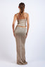 Sky to Moon - Knit Tie Strap Top & Maxi Skirt Cover Up Set