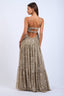 Sky to Moon - Khaki Floral Open Back Maxi Dress