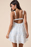 Sky to Moon - Pastel Floral Crochet Bust Mini Dress