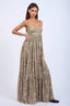 Sky to Moon - Khaki Floral Open Back Maxi Dress
