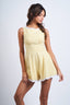 Sky to Moon - Checker Print Mini Romper