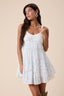 Sky to Moon - Pastel Floral Crochet Bust Mini Dress