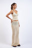 Sky to Moon - Knit Tie Strap Top & Maxi Skirt Cover Up Set