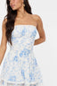 Sky to Moon - Soft Floral Mini Tube Dress