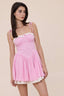 Sky to Moon - Lovely Plaid Tie Strap Fit & Flare Mini Dress