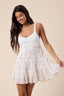 Sky to Moon - Pastel Floral Crochet Bust Mini Dress