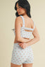 Kimberly C - Cherry Print Ruched Bra Top