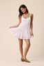 Sky to Moon - Pastel Floral Crochet Bust Mini Dress
