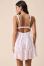 Sky to Moon - Pastel Floral Crochet Bust Mini Dress