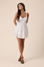 Sky to Moon - Pastel Floral Crochet Bust Mini Dress