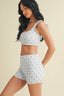 Kimberly C - Cherry Print Ruched Bra Top