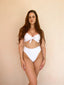 Aela Combo Bikini Top - White