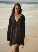 Handloom Positano Dress - Black