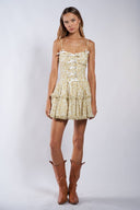 Sky to Moon - Morning Glory Ribbon Point Riffle Trim Mini Dress