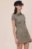 Sky to Moon - Vintage Checker Collar Short Sleeve Mini Dress