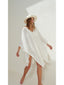 Handloom Ava Kimono - White Stripes