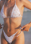 Taylor V Bikini Bottom - Vintage Rose