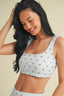 Kimberly C - Cherry Print Ruched Bra Top