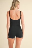 Kimberly C - Black Micro Romper