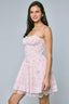 Sky to Moon - Pale Pastel Floral Lace Down Fit & Flare Mini Dress