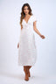 Sky to Moon - Floral V-Neck Straight Long Dress