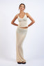 Sky to Moon - Knit Tie Strap Top & Maxi Skirt Cover Up Set