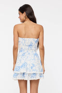 Sky to Moon - Soft Floral Mini Tube Dress