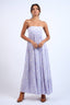 Sky to Moon - Light Purple Floral Open Back Maxi Dress