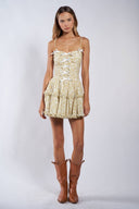 Sky to Moon - Morning Glory Ribbon Point Riffle Trim Mini Dress