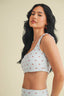 Kimberly C - Cherry Print Ruched Bra Top
