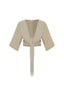Handloom Bali Wrap Top - Oatmeal