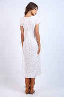 Sky to Moon - Floral V-Neck Straight Long Dress
