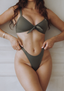 Aela Combo Bikini Top - Khaki