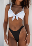 Aela Combo Bikini Top - White
