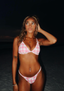 Bella Triangle Bikini Top - Pink Check