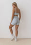 BHE Active Scrunch Shorts - Blue Check