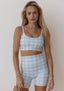 BHE Active Sports Bra - Blue Check