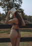 Lexi Adjustable Side Bottoms - Brown Polka Dot