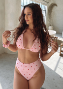 Lola High Waist Bikini Bottoms - Strawberry