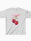 Sunday Violets - Cherries Baby Tee - Ash