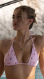 Erika Fixed Triangle Bikini Top - Strawberry