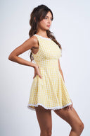 Sky to Moon - Checker Print Mini Romper