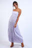 Sky to Moon - Light Purple Floral Open Back Maxi Dress