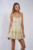 Sky to Moon - Morning Glory Ribbon Point Riffle Trim Mini Dress