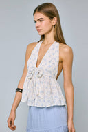 Sky to Moon - Floral Halter Top