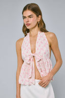 Sky to Moon - Floral Halter Top