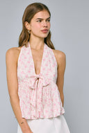 Sky to Moon - Floral Halter Top